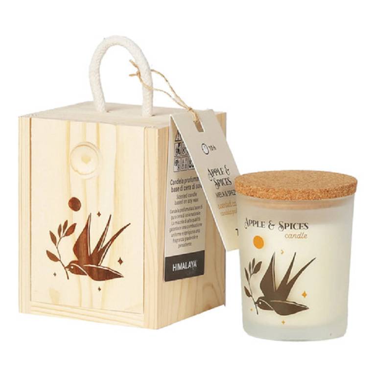 HIMALAYA CANDLE BOX LEGNO ROND